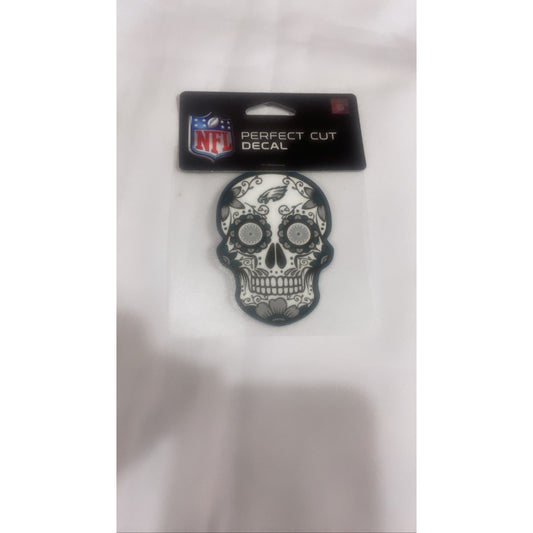 Philadelphia Eagles NFL 4X4 Perfect Cut Decal Skull