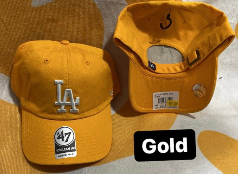 Los Angeles Dodgers 47 Clean Up Adjustable Hat - Gold