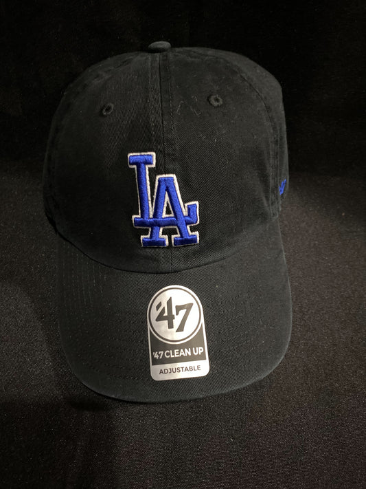 Los Angeles Dodgers MLB 47CleanUp Genuine Merchandise Black / Royal Blue Adjustable Hat