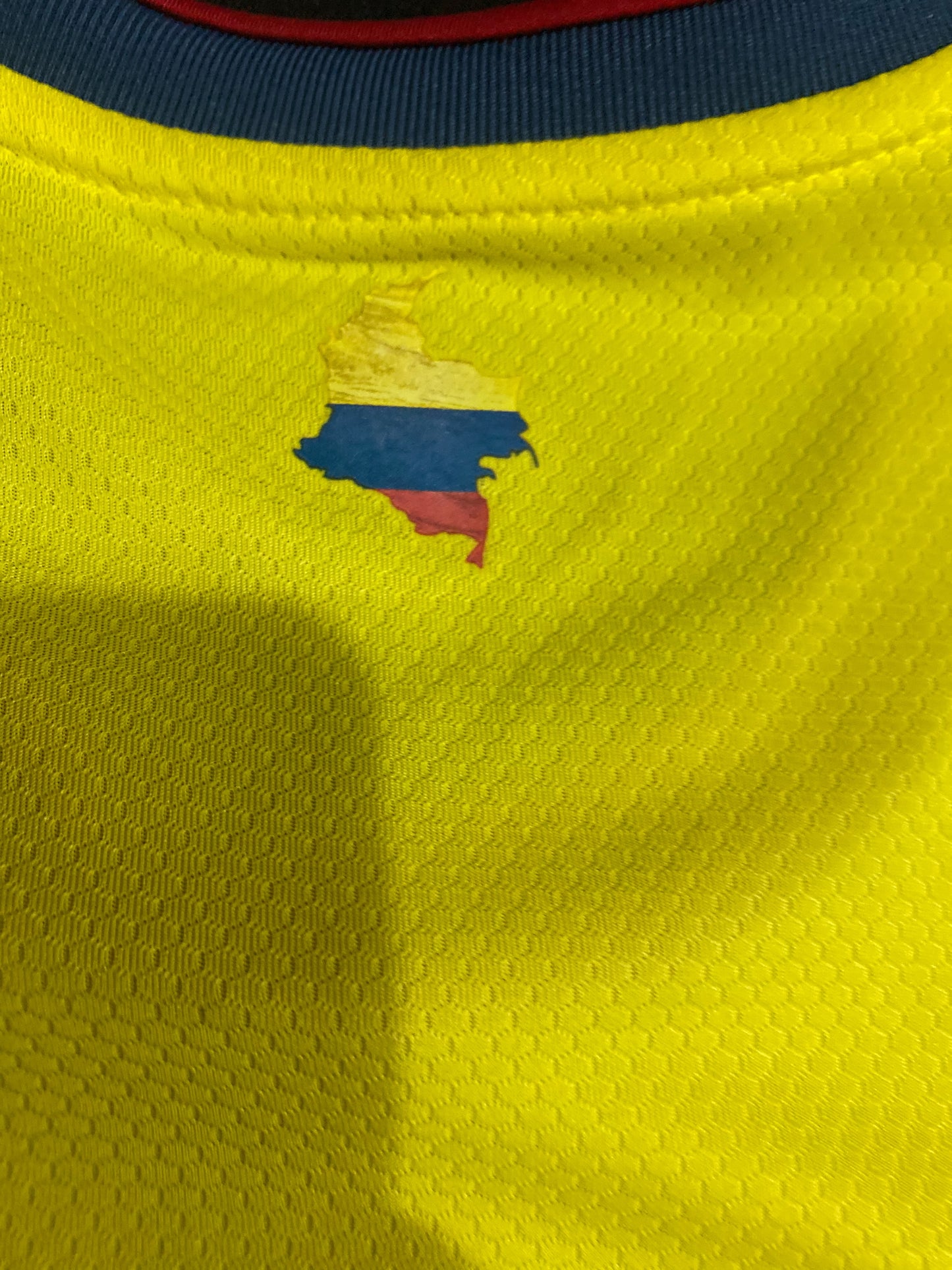 Colombia Adidas Authentic Replica Bright Yellow FCF Home Men Jersey