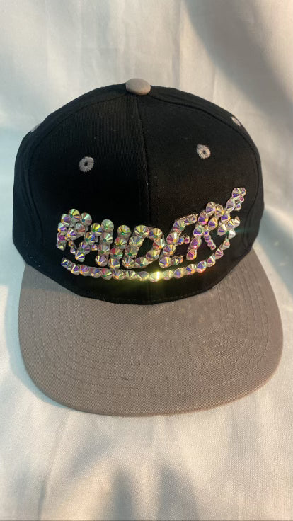 Las Vegas Raiders Bedazzled Front Lettering SnapBack Hat