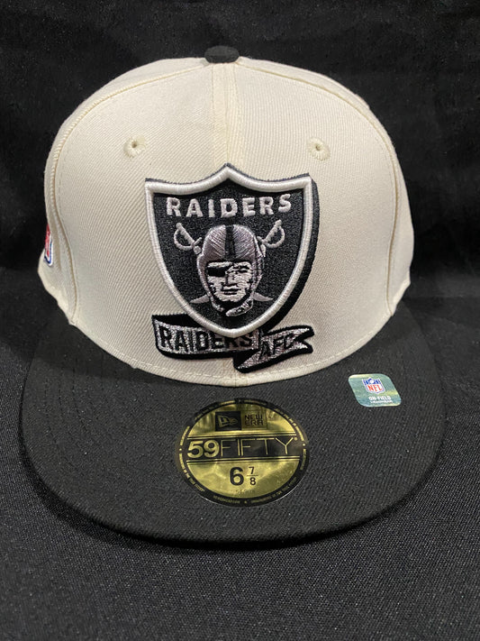 Las Vegas Raiders NFL fitted hat Ivoire/ Noir