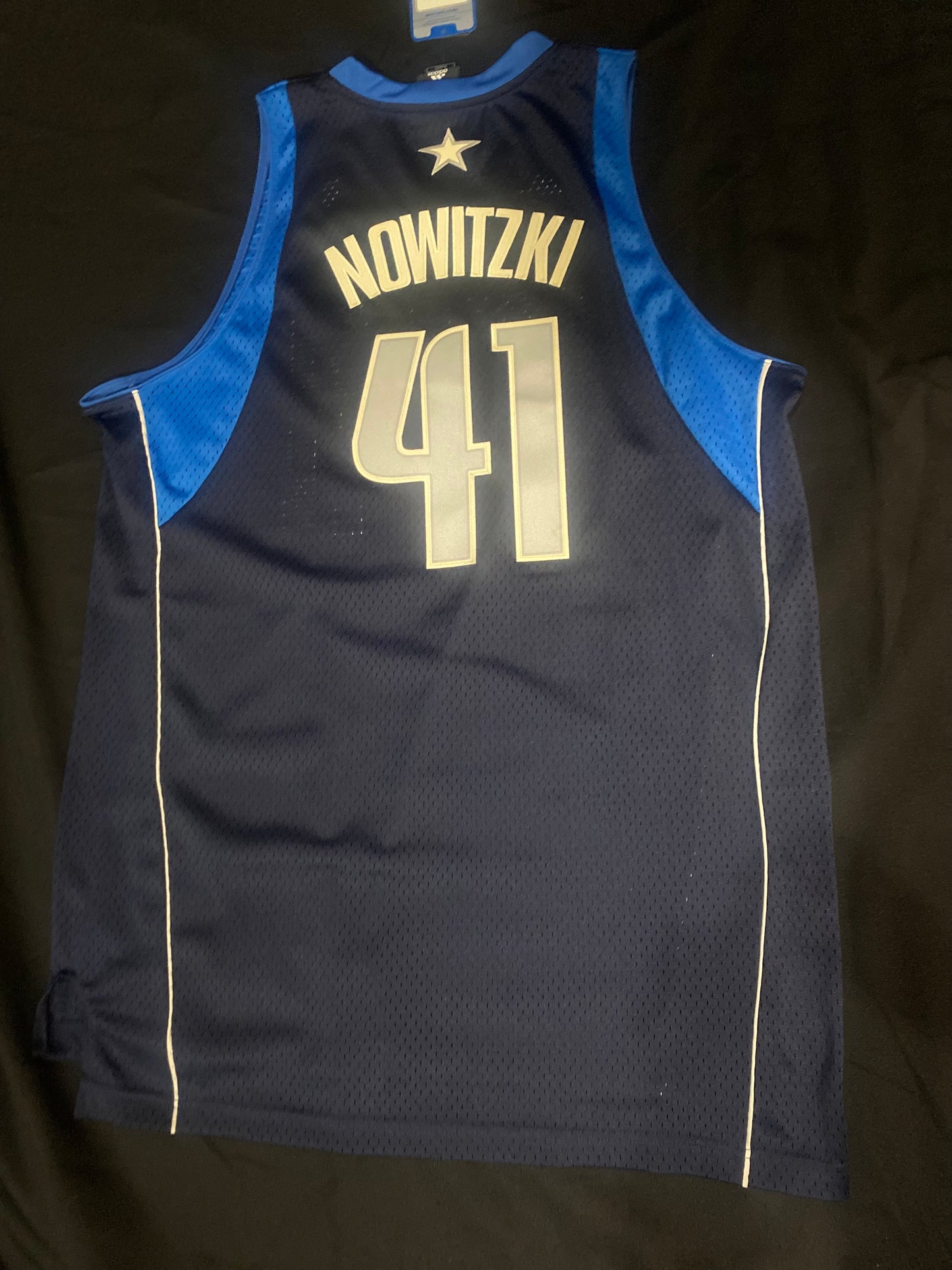 Dallas Mavericks NBA Adidas #41 Nowitzki Mens Throwback Jersey