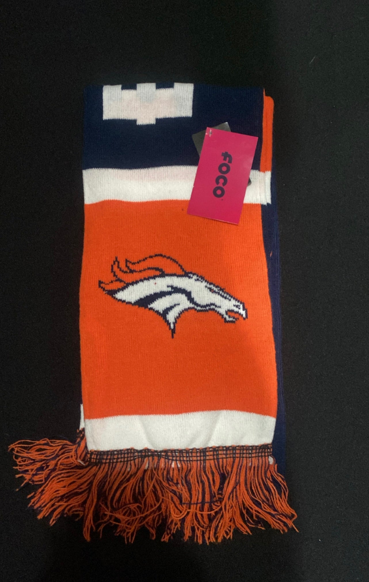 Denver Broncos Collectible NFL Reversible Scarf Official Football Logo