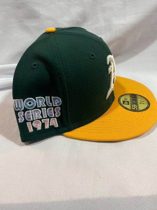 Oakland Athletics MLB 59Fifty New Era “World Series 1974” Patch Fitted Hat