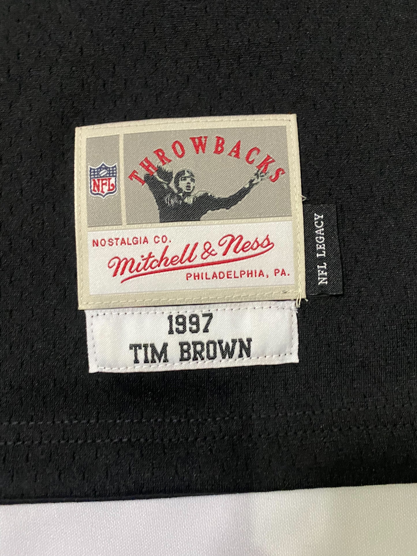 Las Vegas RAIDERS #81 Tim Brown Mitchell & Ness Youth 1997 Legacy Collection Jersey