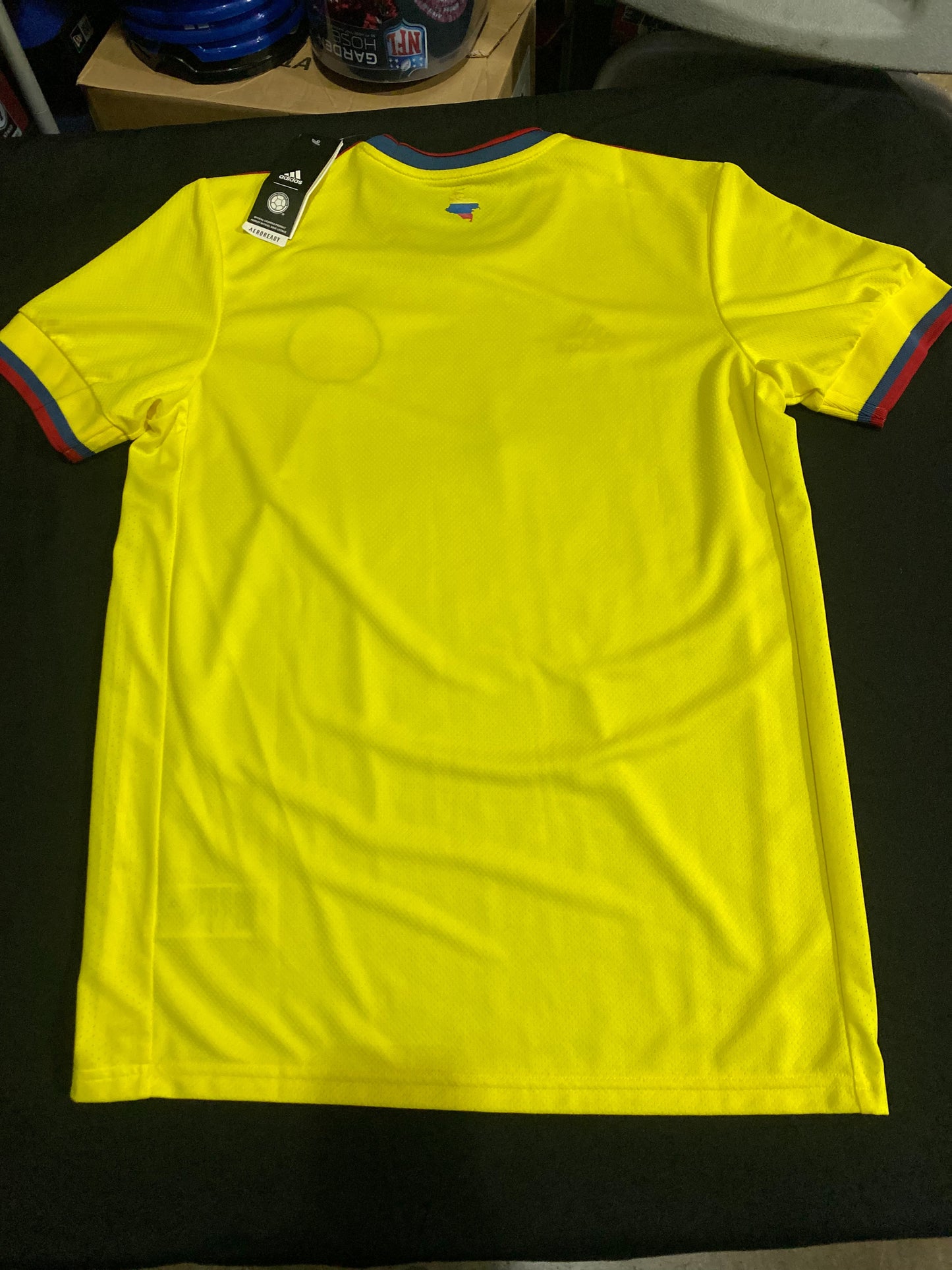 Colombia Adidas Authentic Replica Bright Yellow FCF Home Men Jersey