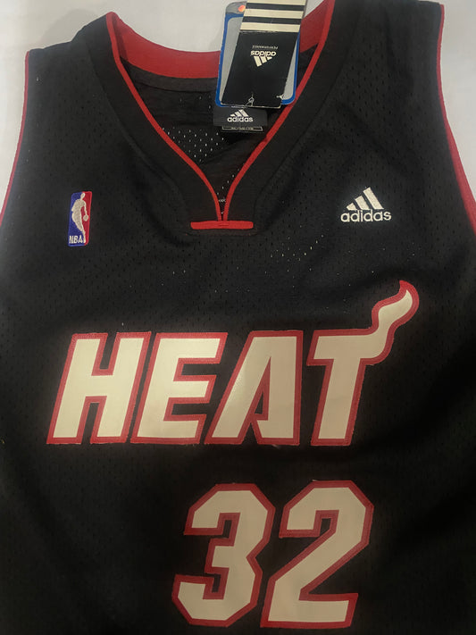 Miami Heat NBA Adidas #32 Shaquille O’Neal  Mens Throwback Jersey