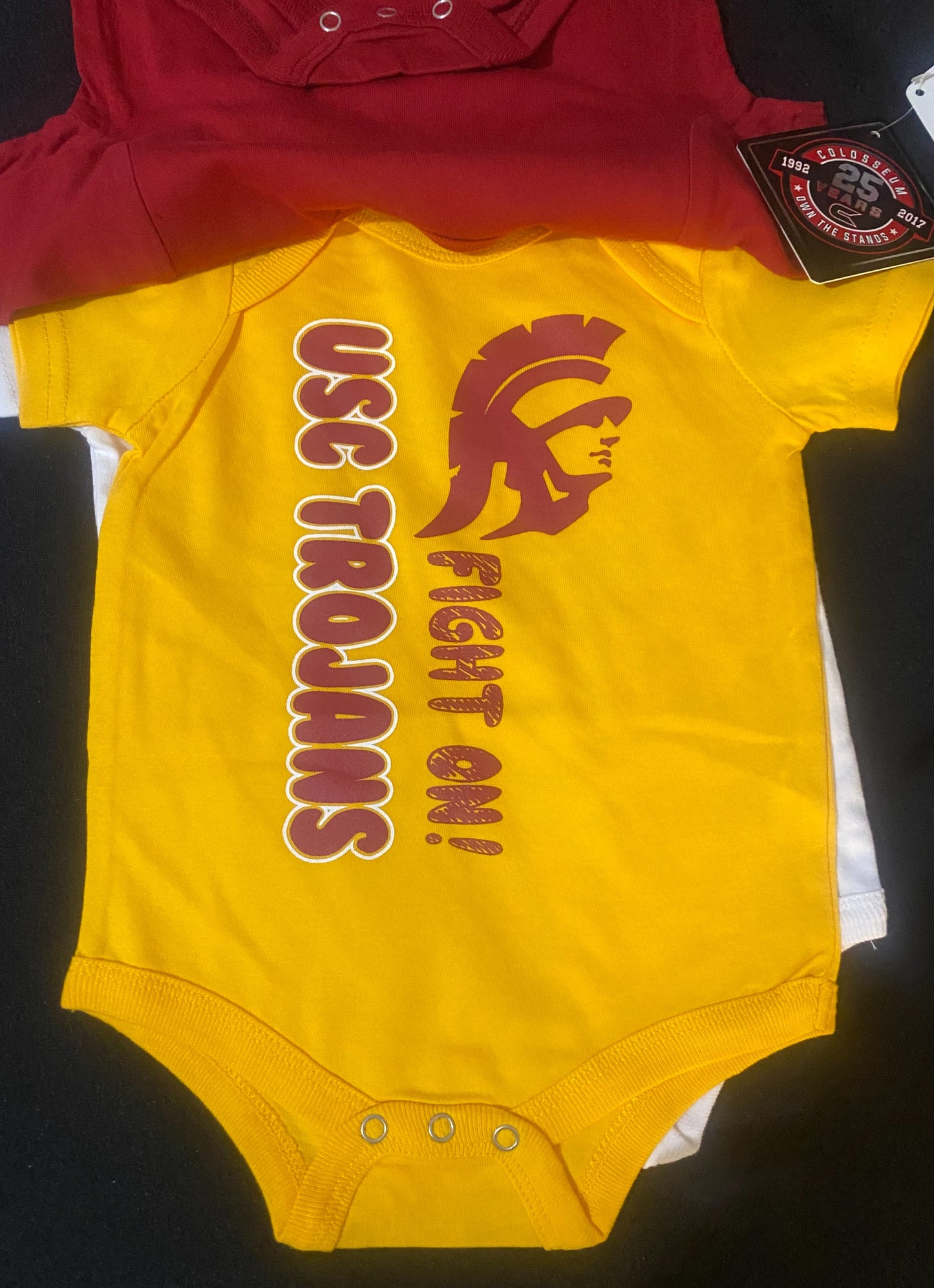 USC Trojans 3 Piece Infant Onesie Set