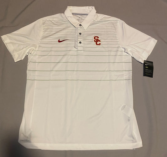 USC Trojans Nike Dri-Fit Polo T-Shirt for Men White