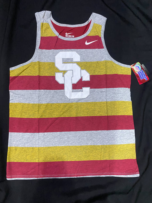 USC Trojans Nike Stripe Tank Top For Men