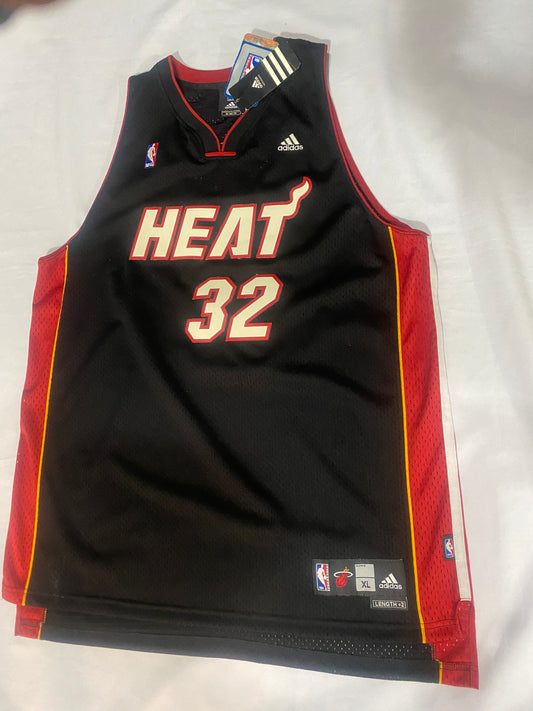 Miami Heat NBA Adidas #32 Shaquille O’Neal  Mens Throwback Jersey