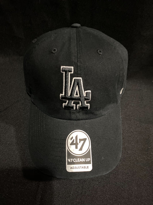 Los Angeles Dodgers ‘47CleanUp Adjustable Hat Black