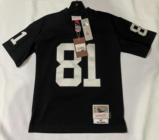 Las Vegas RAIDERS #81 Tim Brown Mitchell & Ness Youth 1997 Legacy Collection Jersey