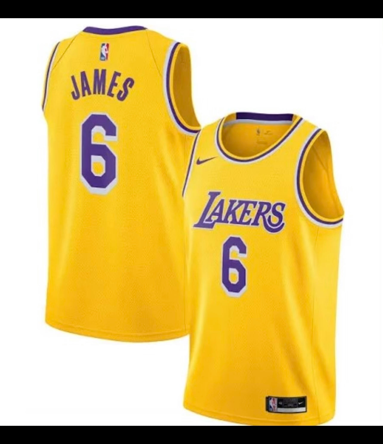 Los Angeles Lakers NBA #6 Lebron James Nike Mens Swingman Jersey