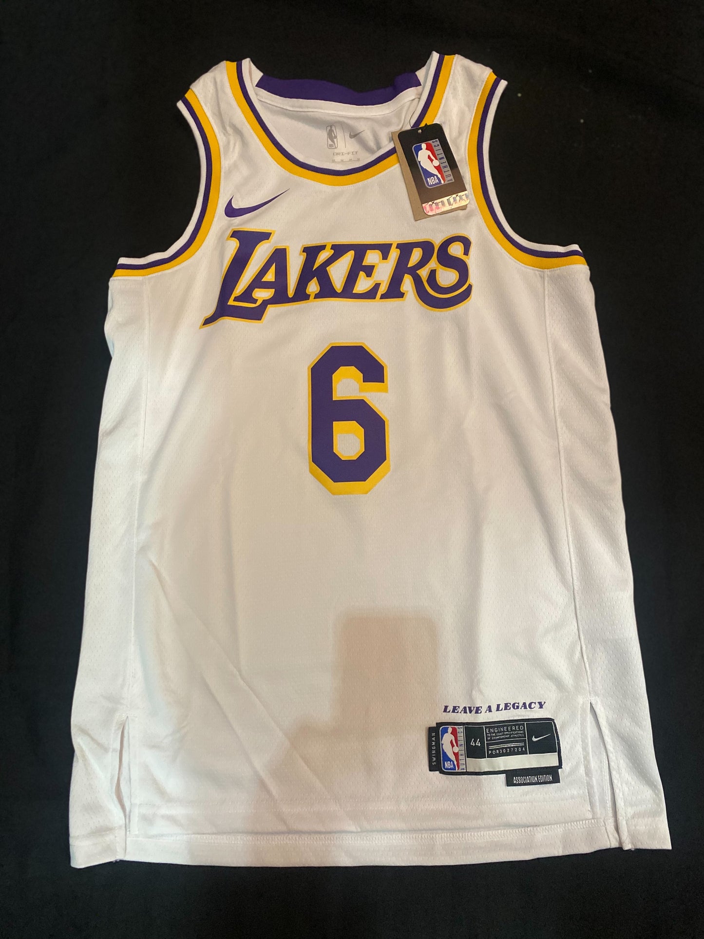 Los Angeles Lakers Nike NBA #6 Lebron James Nike Association Edition Swingman Jersey