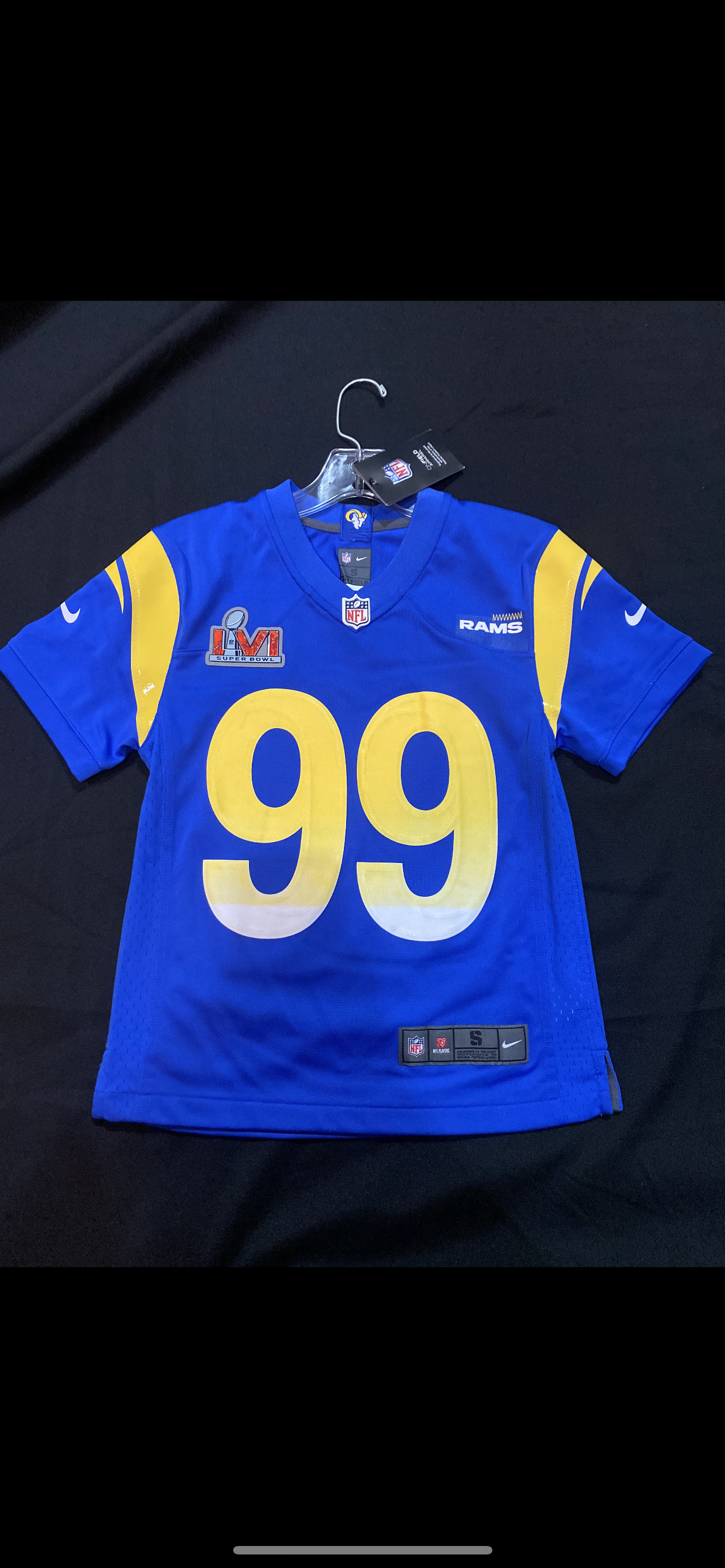 Los Angeles Rams #99 Donald Nike Youth Jersey With LVI Super Bowl Patch