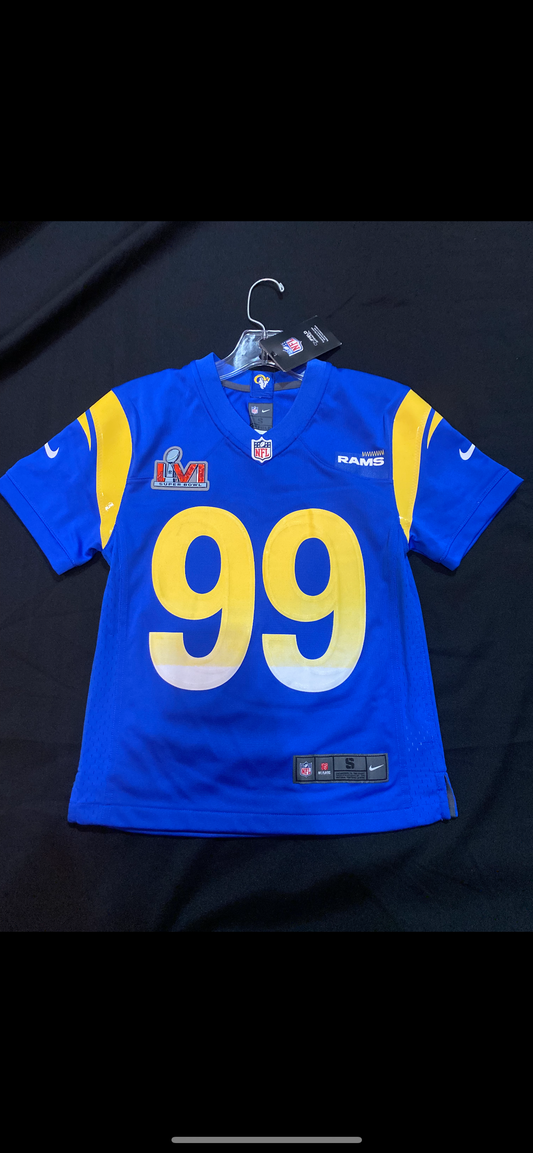 Los Angeles Rams #99 Donald Nike Youth Jersey With LVI Super Bowl Patch