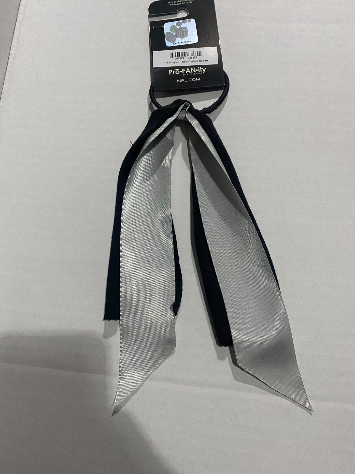 Las Vegas Raiders Ponytail Holder with Official Team Colors