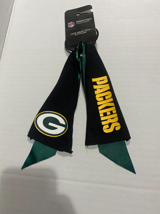 Green Bay Packers Ponytail Holder with Official Team Colors