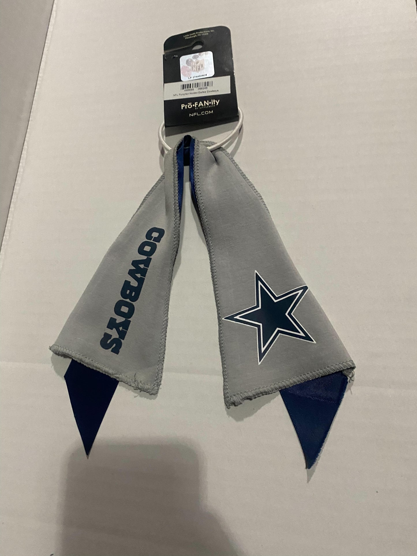 Dallas Cowboys Ponytail Holder with Official Team Colors