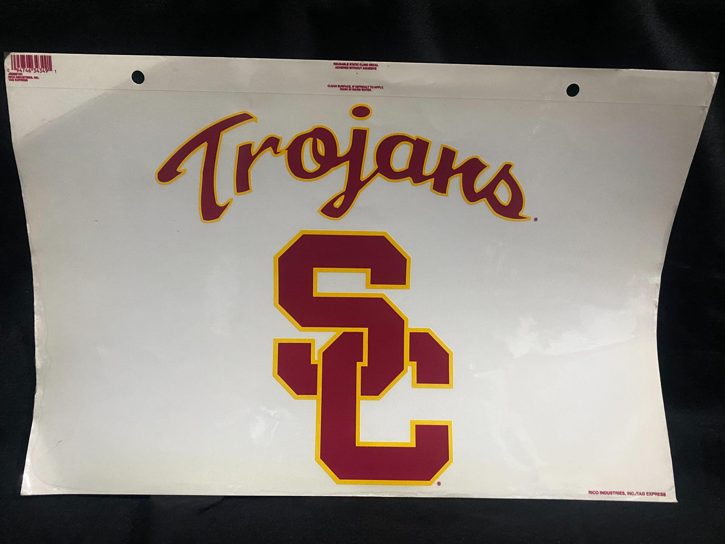 USC Trojans Static Cling Decal 18"X12"