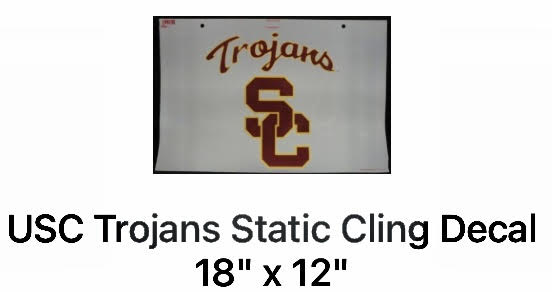 USC Trojans Static Cling Decal 18"X12"