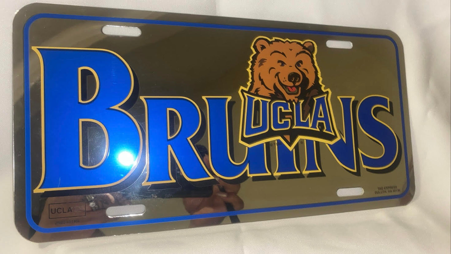 University of California Los Angeles UCLA Bruins NCAA Mirror Tag with Official Team Colors and Mascot